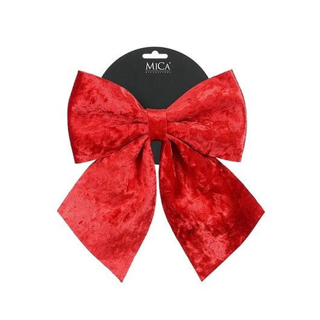 Christmas Bow Red 20 x 24cm - XMAS DECORATIONS - Beattys of Loughrea