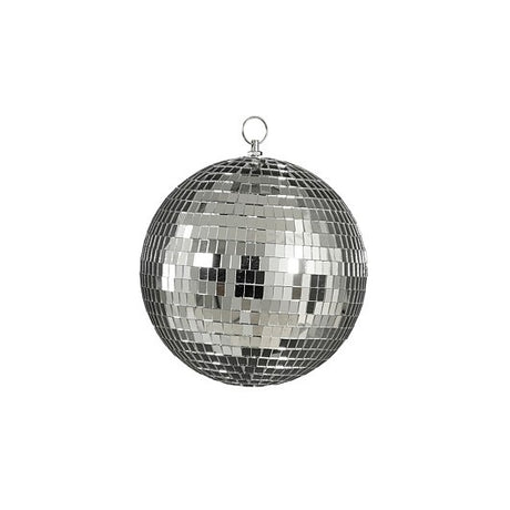 Mica Decorations Silver Mirror Ball 20cm - XMAS BAUBLES - Beattys of Loughrea