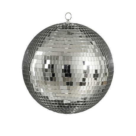 Mica Decorations Silver Mirror Ball 30cm - XMAS BAUBLES - Beattys of Loughrea