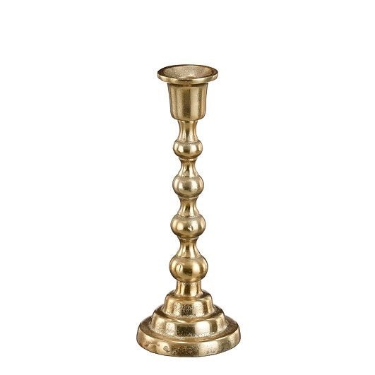 Mica Decorations Gold Candlestick 22.5 x 8.5cm - CANDLE HOLDERS / Lanterns - Beattys of Loughrea