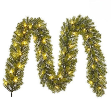 Nagoya Garland with 212 Tips and 40 Warm White Leds Battery Operated - 270 x 20cm - XMAS GARLANDS - Beattys of Loughrea