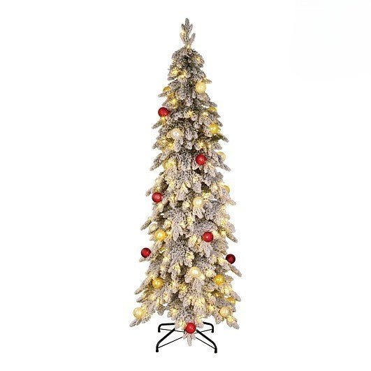 Templeton Frosted Christmas Tree with 200Leds and 728 TIPS with timer 180cm (6ft) - XMAS TREE PRELIT & POPUP - Beattys of Loughrea