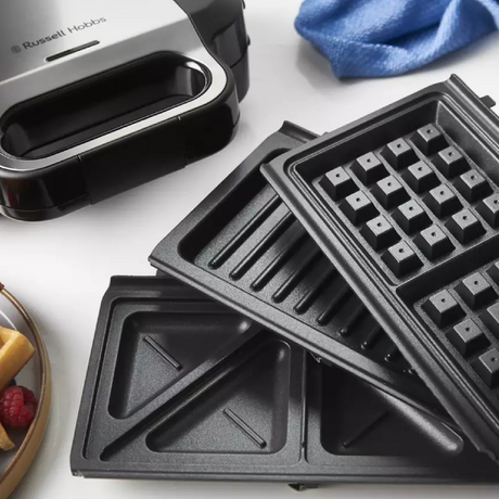 Russell Hobbs Creations 3in1 Sandwich Panini & Waffle Maker - SANDWICH MAKER - Beattys of Loughrea