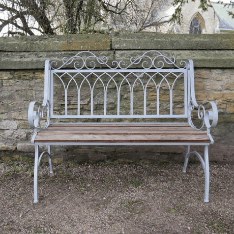 Lincoln Metal & Wood Garden Bench - SINGLE GARDEN BENCH/ CHAIR - Beattys of Loughrea