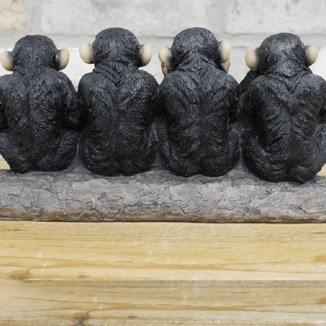 Four Monkeys in a Row Ornament 15cm - ORNAMENTS - Beattys of Loughrea