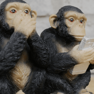 Four Monkeys in a Row Ornament 15cm - ORNAMENTS - Beattys of Loughrea