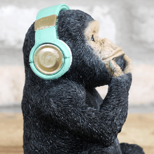 Monkey With Headphones Ornament 17cm - ORNAMENTS - Beattys of Loughrea