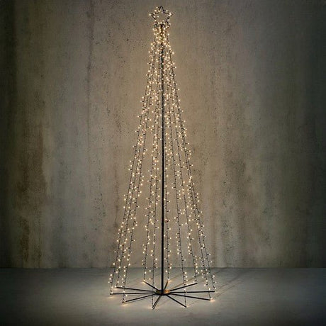 Outdoor Connectable Black Tree, 950 Warm White LEDs, 8FC, Timer & Remote 300cm (10ft) - XMAS TREE PRELIT & POPUP - Beattys of Loughrea