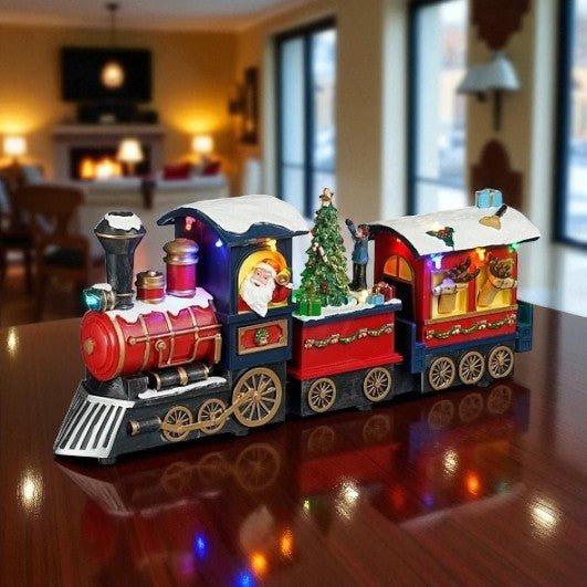 Luville Santa Express Train Ornament Battery Operated 32 x 8.5 x 17.5cm - XMAS DECORATIONS - Beattys of Loughrea
