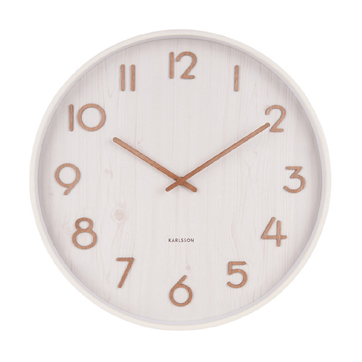 Wall Clock Pure Medium White Basswood - CLOCKS - Beattys of Loughrea