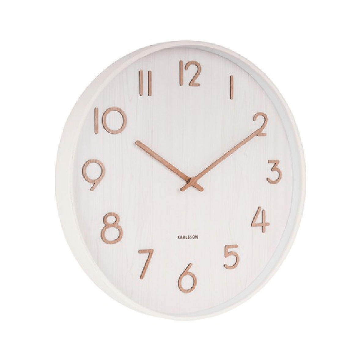 Wall Clock Pure Medium White Basswood - CLOCKS - Beattys of Loughrea