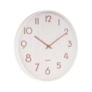 Wall Clock Pure Medium White Basswood - CLOCKS - Beattys of Loughrea