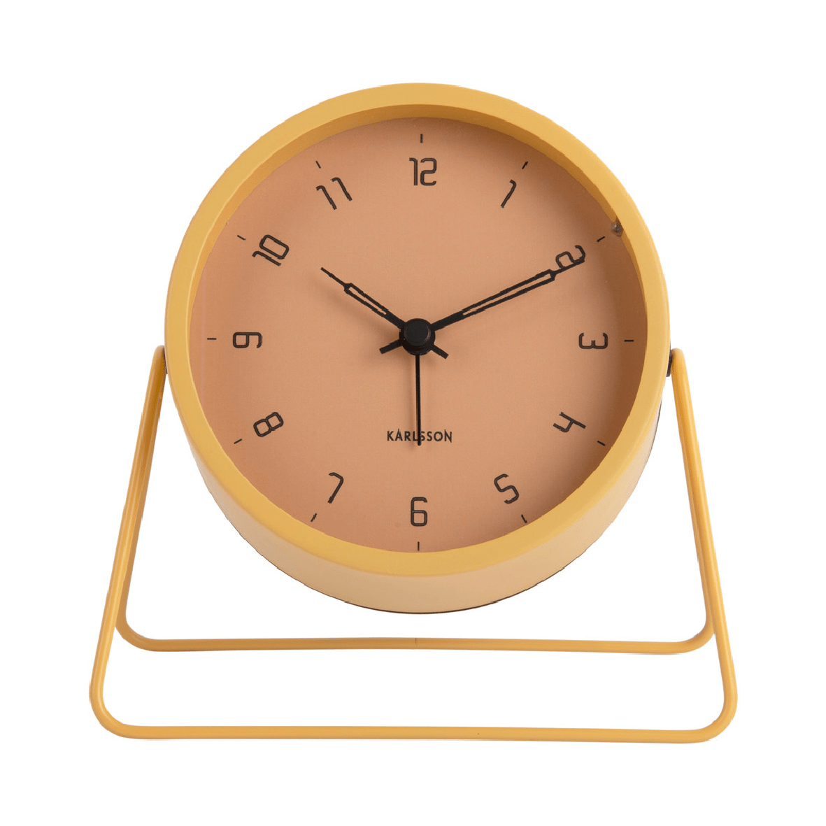 Alarm Clock Stark Iron Matt Honey Yellow - CLOCKS - Beattys of Loughrea