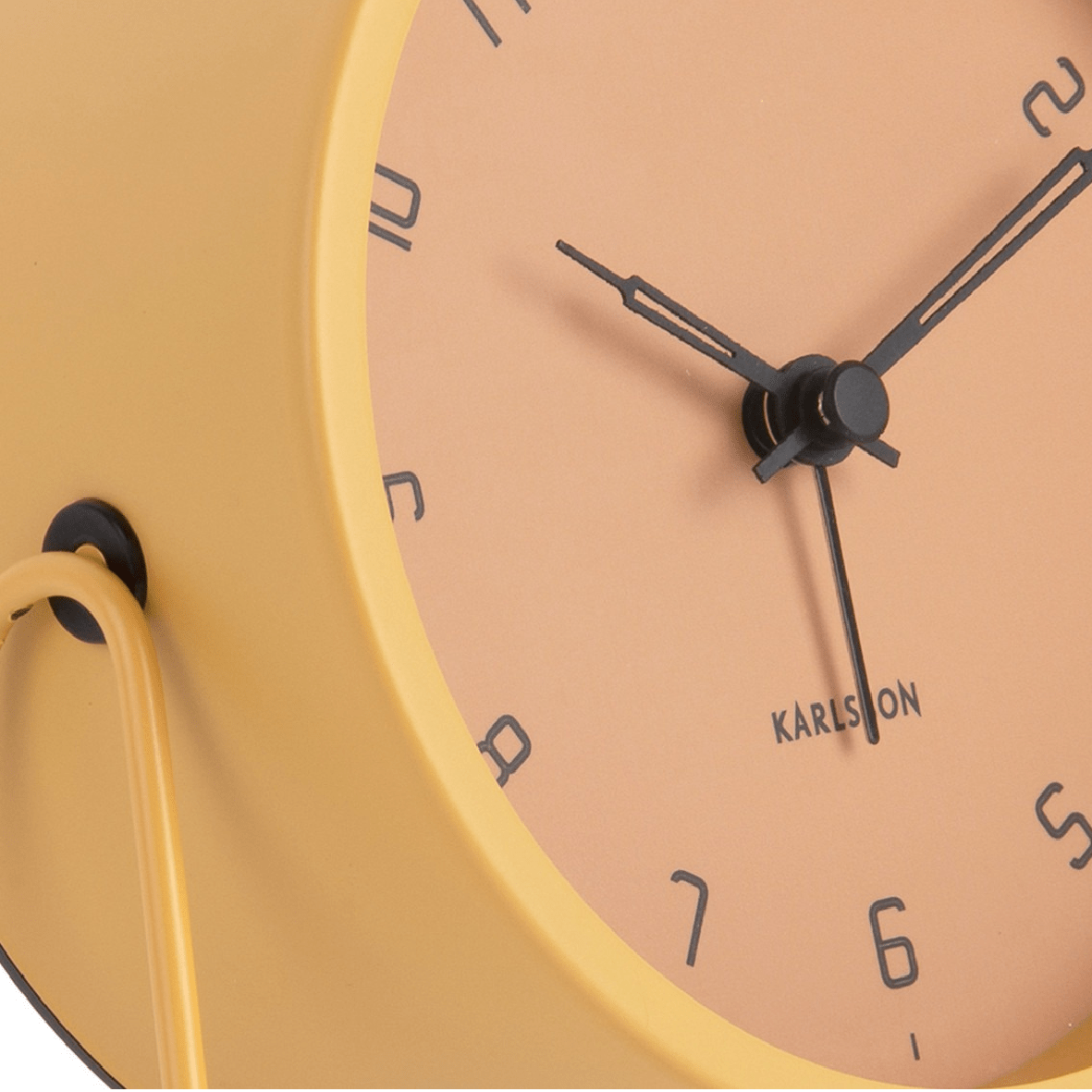 Alarm Clock Stark Iron Matt Honey Yellow - CLOCKS - Beattys of Loughrea