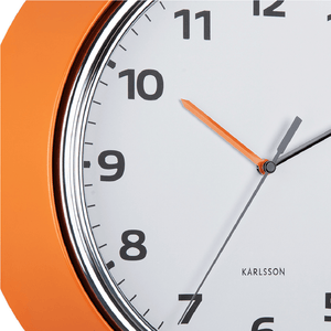 Wall Clock Modern Bright Orange - CLOCKS - Beattys of Loughrea