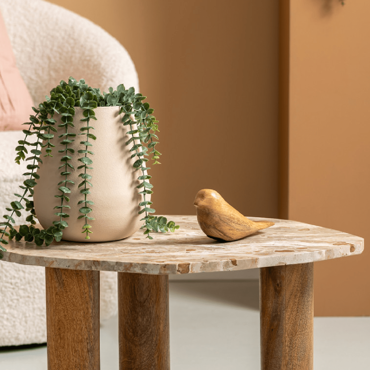 Contemporary Table Organic Marble Brown - OCCASIONAL FURNITURE - Beattys of Loughrea