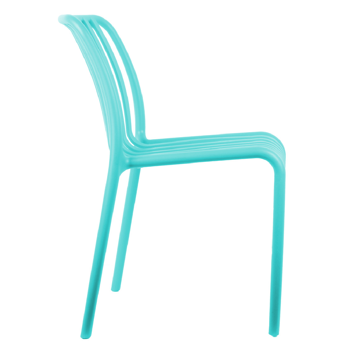 Outdoor Stackable Dining Chair Glee Turquoise Blue - LGE WOODEN FURNITURE - Beattys of Loughrea