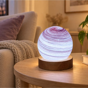 Amethyst Haze Planetary Radiant Light, 8cm - TABLE/BEDSIDE LAMPS - Beattys of Loughrea