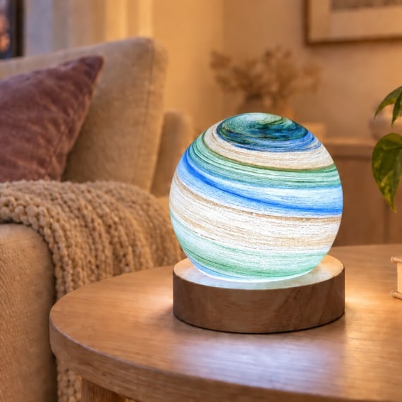 Terra Azure Planetary Radiant Light, 8cm - TABLE/BEDSIDE LAMPS - Beattys of Loughrea
