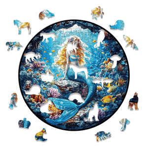 Wooden Puzzle Round 150pcs - Mermaid - JIGSAWS - Beattys of Loughrea
