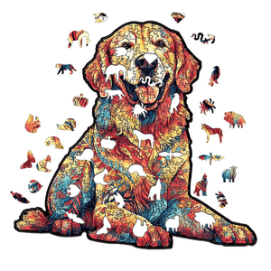Wooden Puzzle 300pcs - Golden Retriever - JIGSAWS - Beattys of Loughrea