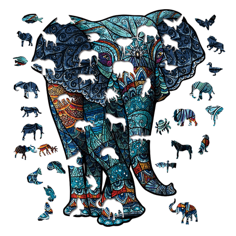 Wooden Puzzle 300pcs - Elephant - JIGSAWS - Beattys of Loughrea
