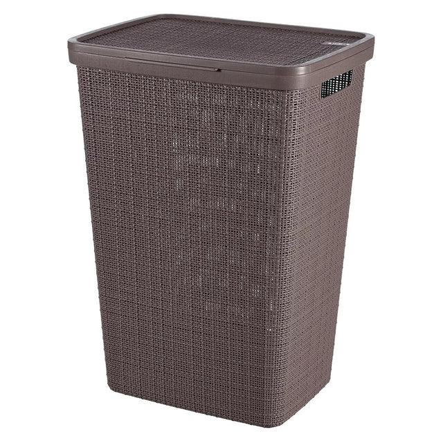 Curver Rectangular Laundry Basket 58L Litres - Peppercorn - CLEANING PVC BASIN/LAUNDRY/DRAINERS - Beattys of Loughrea