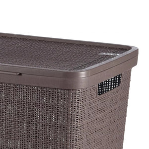 Curver Rectangular Laundry Basket 58L Litres - Peppercorn - CLEANING PVC BASIN/LAUNDRY/DRAINERS - Beattys of Loughrea