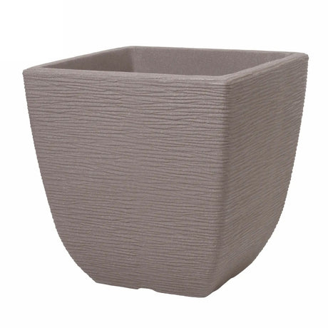 Stewart Cotswold Dark Brown Square Planter 38cm - PLANTER POT CLAY / CERAMIC - Beattys of Loughrea