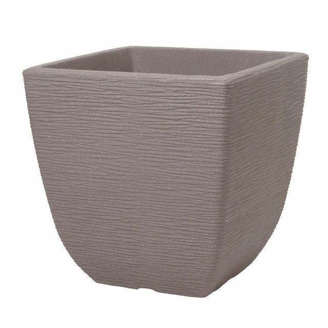 Stewart Cotswold Dark Brown Square Planter 38cm - PLANTER POT CLAY / CERAMIC - Beattys of Loughrea