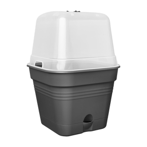 Elho Green Basics Growpot Square All - in - 1 20cm Living Black - PLANTER POT CLAY / CERAMIC - Beattys of Loughrea