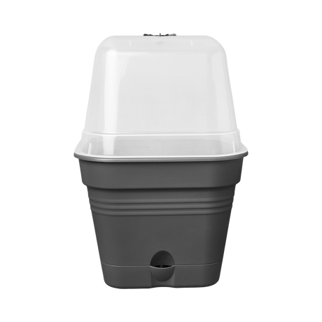 Elho Green Basics Growpot Square All - in - 1 20cm Living Black - PLANTER POT CLAY / CERAMIC - Beattys of Loughrea