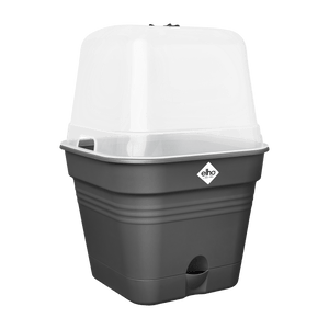 Elho Green Basics Growpot Square All - in - 1 20cm Living Black - PLANTER POT CLAY / CERAMIC - Beattys of Loughrea