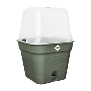 Elho Green Basics Growpot Square All - in - 1 25cm Leaf Green - PLANTER POT CLAY / CERAMIC - Beattys of Loughrea