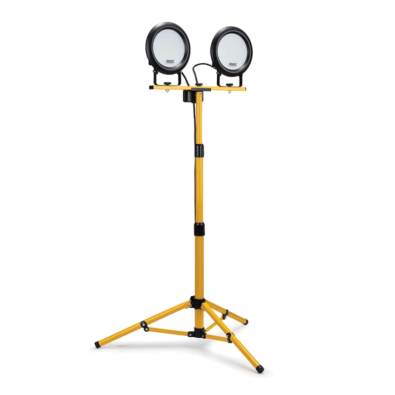 Defender DF4000 Twin Head LED Site Work Light 230V E709306 - SITE LIGHTING - Beattys of Loughrea