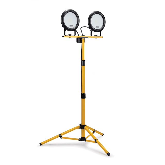 Defender DF4000 Twin Head LED Site Work Light 230V E709306 - SITE LIGHTING - Beattys of Loughrea
