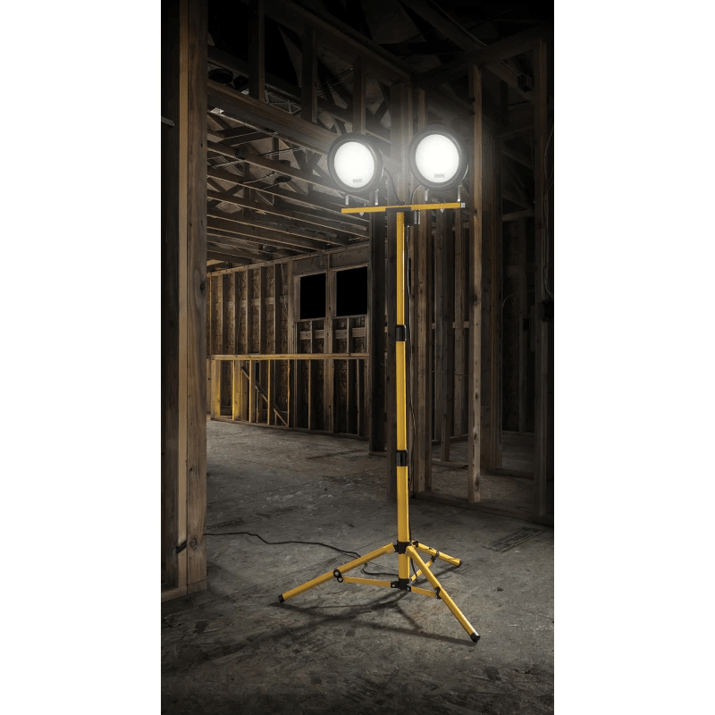 Defender DF4000 Twin Head LED Site Work Light 230V E709306 - SITE LIGHTING - Beattys of Loughrea