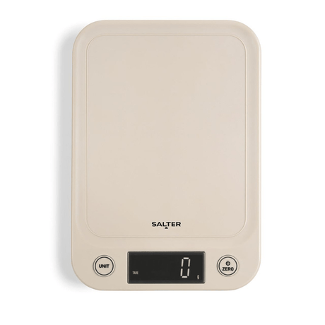 Salter Digital Kitchen Scale – Cream - Beattys of Loughrea | www.beattys.ie