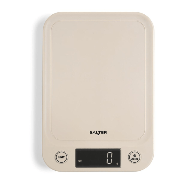 Salter Digital Kitchen Scale – Cream - Beattys of Loughrea | www.beattys.ie