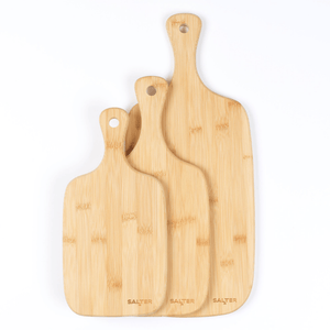 Salter 3 - Piece Bamboo Paddle Chopping Board Set - PLASTICS - STORAGE LUNCH BOX BEAKER - Beattys of Loughrea