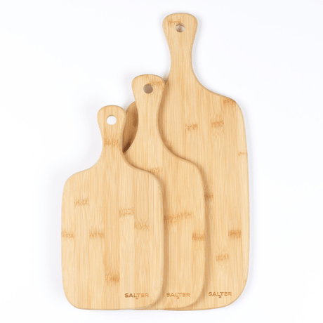 Salter 3 - Piece Bamboo Paddle Chopping Board Set - PLASTICS - STORAGE LUNCH BOX BEAKER - Beattys of Loughrea