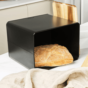 Salter Toronto Bread Bin – Black/Wooden - ENAMELWARE/JARS/TRAYS - Beattys of Loughrea