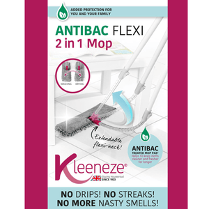 Kleeneze 2 - in - 1 Flexi Mop Treated with Anti Bac Protection - STEAM CLEANER - Beattys of Loughrea