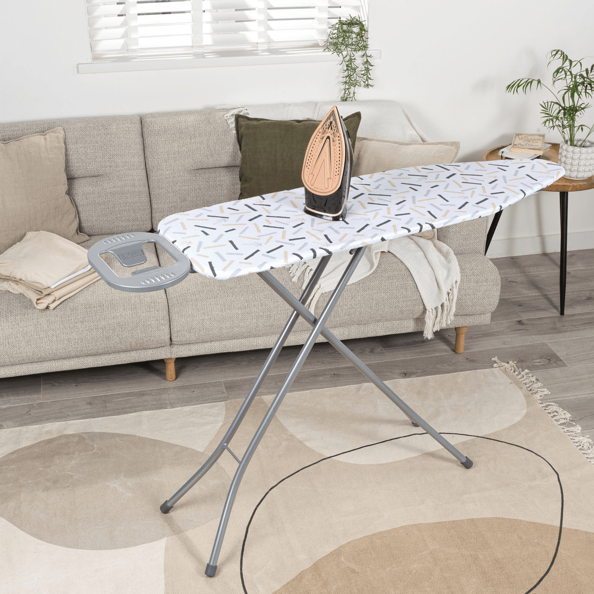 Kleeneze Ironing Board with Striped Print 122 x 38cm - IRONING BOARDS - Beattys of Loughrea