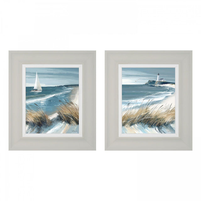 White Sails and Making Waves Framed Wall Art - Set of 2 - PICTURES, PAINTINGS - Beattys of Loughrea