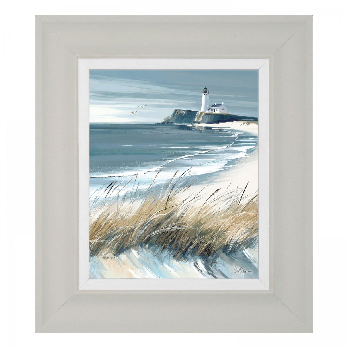 White Sails and Making Waves Framed Wall Art - Set of 2 - PICTURES, PAINTINGS - Beattys of Loughrea