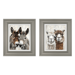 Eey and Ore and Abe and Lincoln Framed Wall Art - Set of 2 - PICTURES, PAINTINGS - Beattys of Loughrea