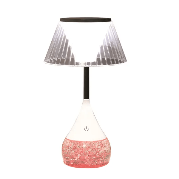 Lined Shade LED Colour Changing Glitter Lamp - CANDLE HOLDERS / Lanterns - Beattys of Loughrea