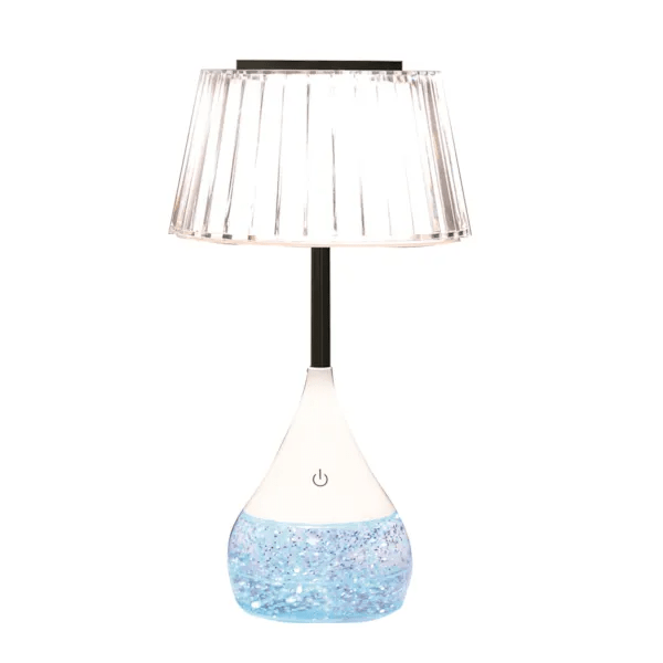 Pleated Shade LED Colour Changing Glitter Lamp - CANDLE HOLDERS / Lanterns - Beattys of Loughrea