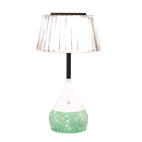 Pleated Shade LED Colour Changing Glitter Lamp - CANDLE HOLDERS / Lanterns - Beattys of Loughrea